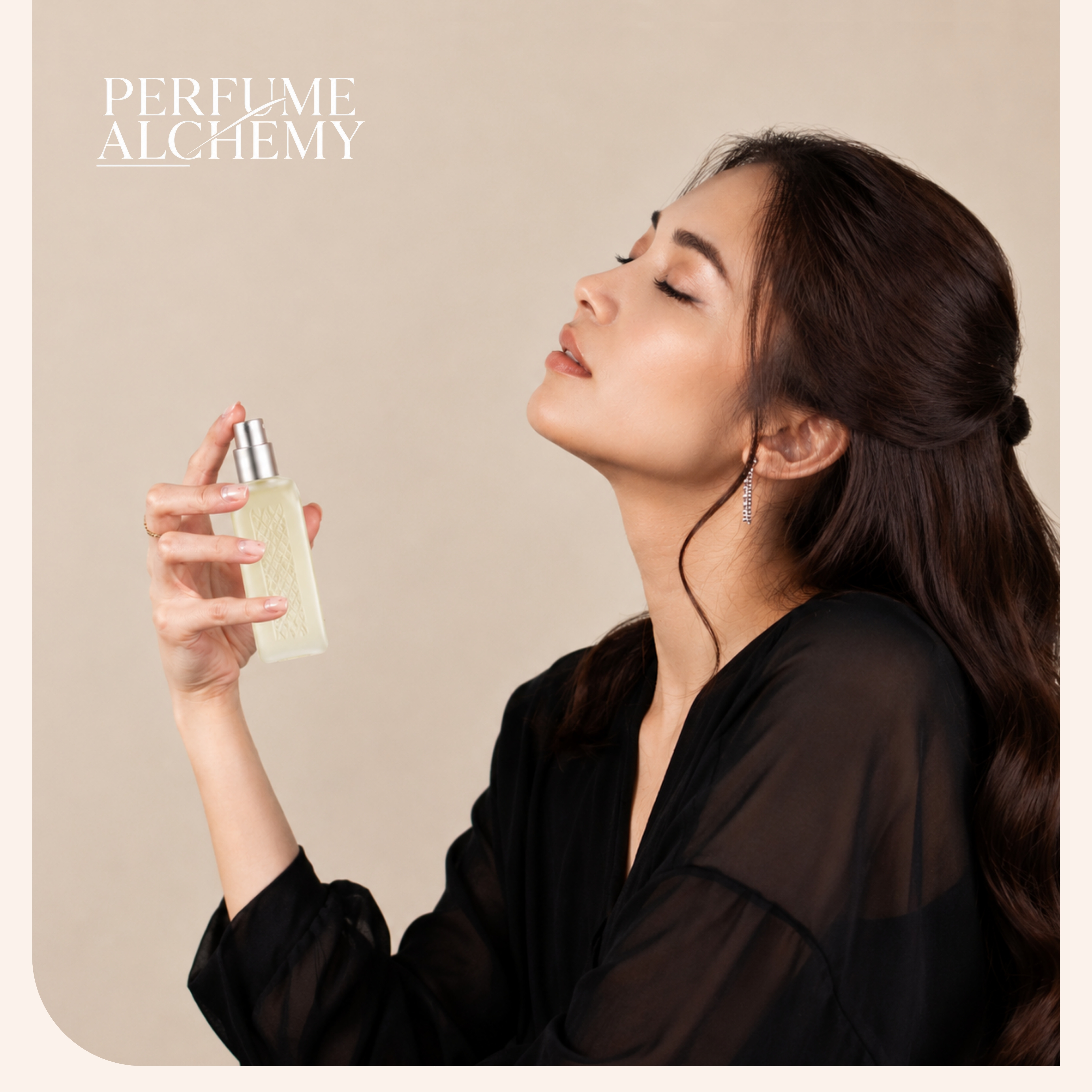 A woman enjoying her fragrance ritual